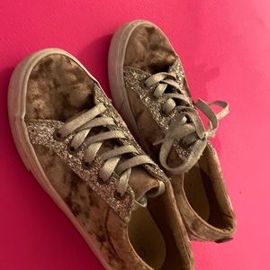 Rose gold kids shoes